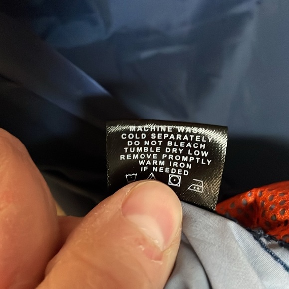 NFL Chicago Bears size small orange and blue windbreaker jacket with pockets - Picture 12 of 12